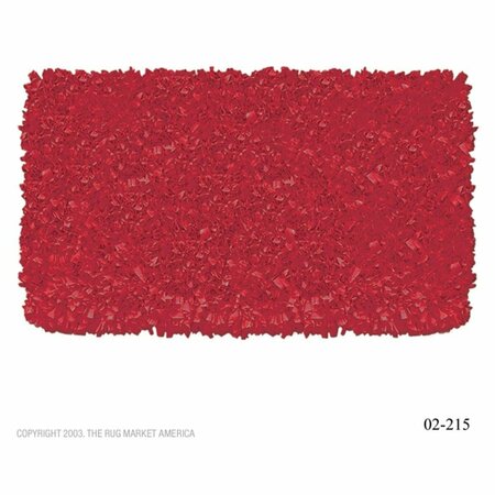 THE RUG MARKET SHAGGY RAGGY RED RED 4X4 02215R